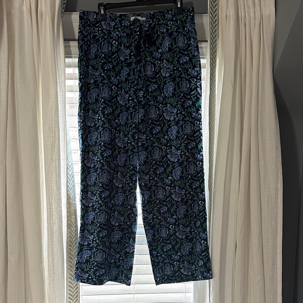 Vineyard Vines Blue and Green Floral Pants